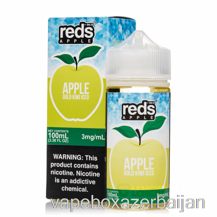 Vape Box Azerbaijan ICED Gold Kiwi - Reds Apple E-Juice - 7 Daze - 100mL 6mg